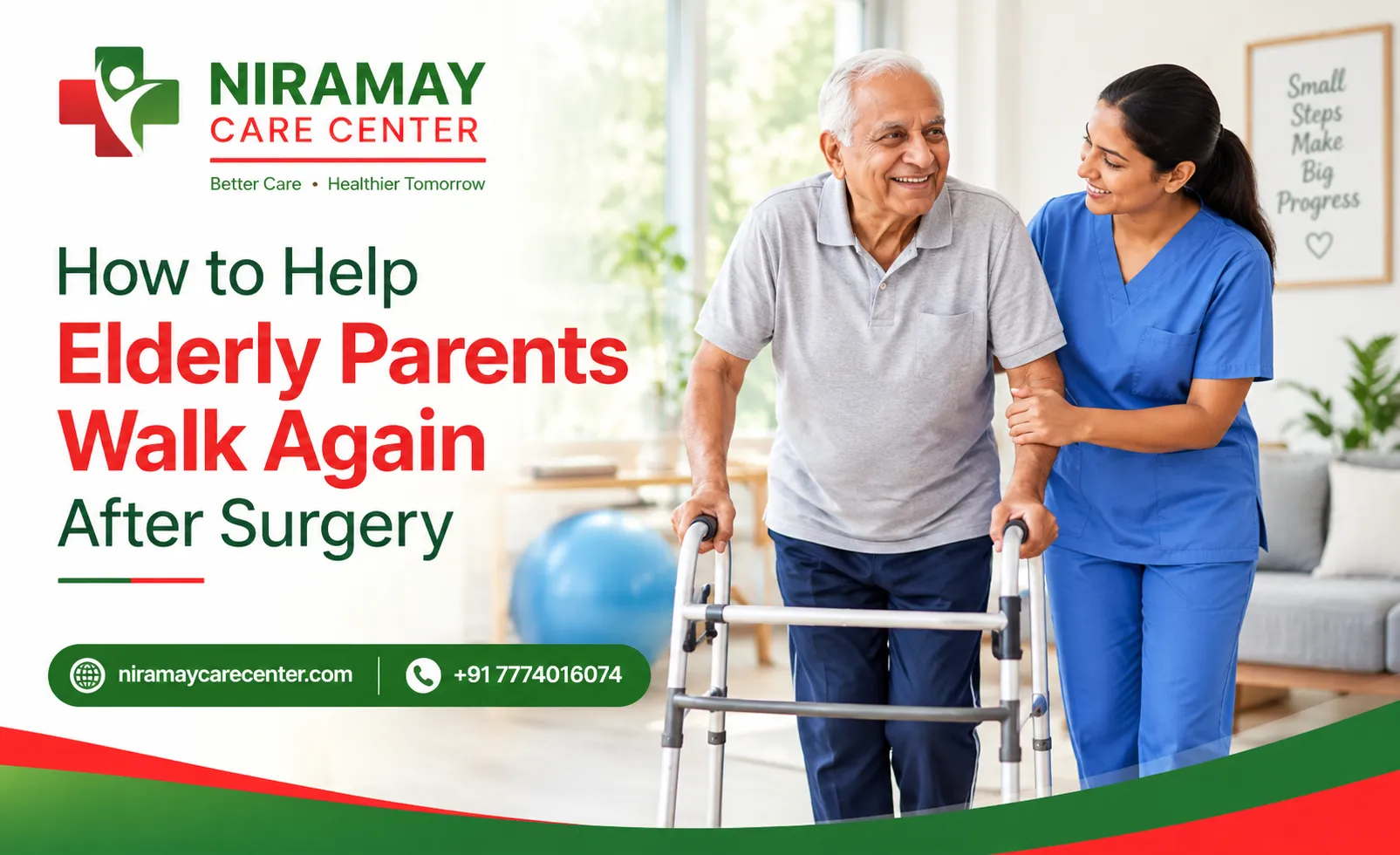 How to Help Elderly Parents Walk Again After Surgery